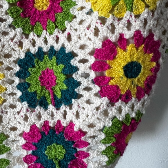 Festival Top, Crocheted, Granny Square Tank, S/M, Wild Fable - Picture 7 of 9